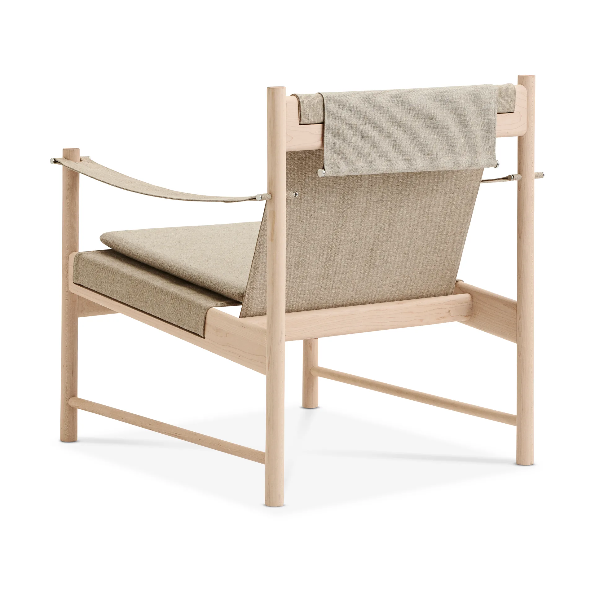 Sillón HB, Arce aceitado blanco-lona natural Brdr. Krüger