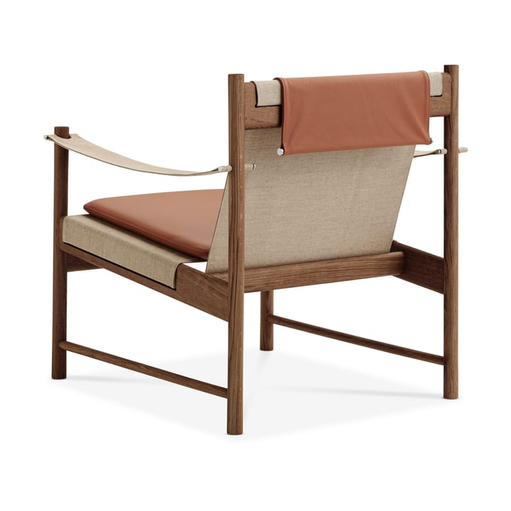 Sillón HB, Roble aceitado ahumado-cuero brandy Brdr. Krüger