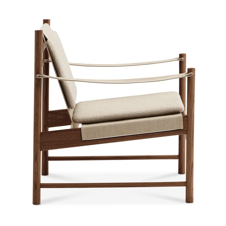 Sillón HB, Roble aceitado ahumado-lona natural Brdr. Krüger
