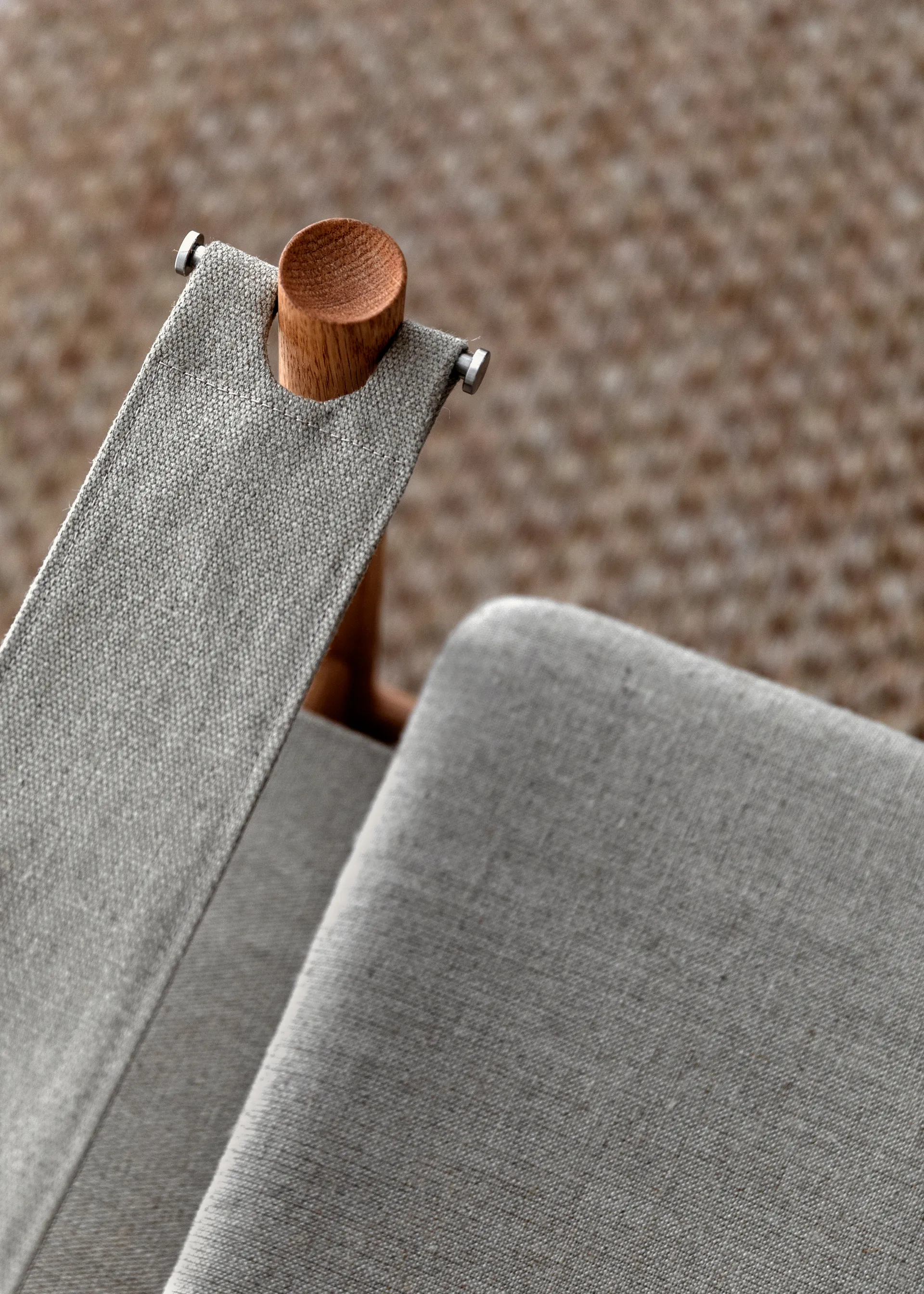 Sillón HB, Roble aceitado ahumado-lona natural Brdr. Krüger