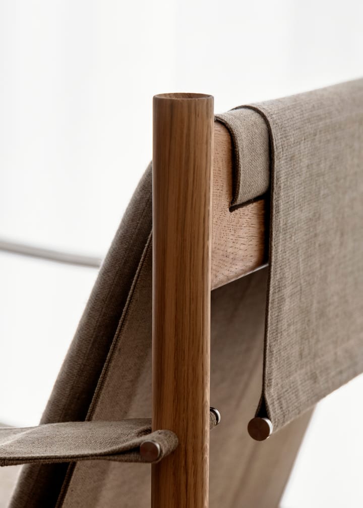 Sillón HB, Roble aceitado ahumado-lona natural Brdr. Krüger