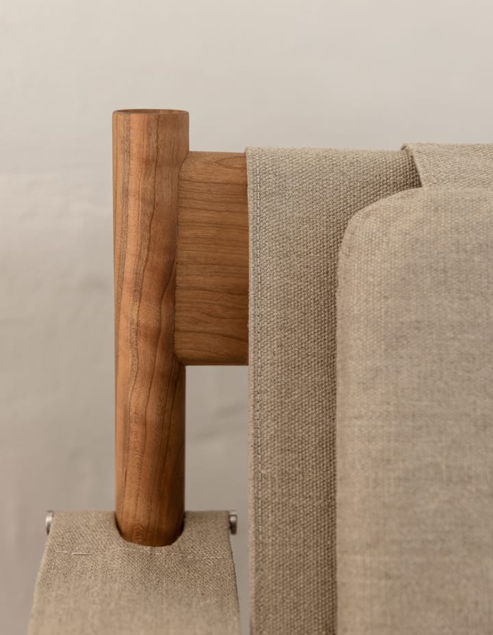Sillón HB, Roble aceitado ahumado-lona natural Brdr. Krüger