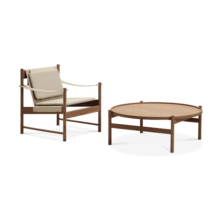 Sillón HB, Roble aceitado ahumado-lona natural Brdr. Krüger