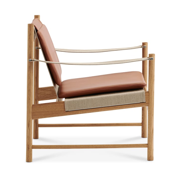 Sillón HB, Roble aceitado-cuero brandy Brdr. Krüger