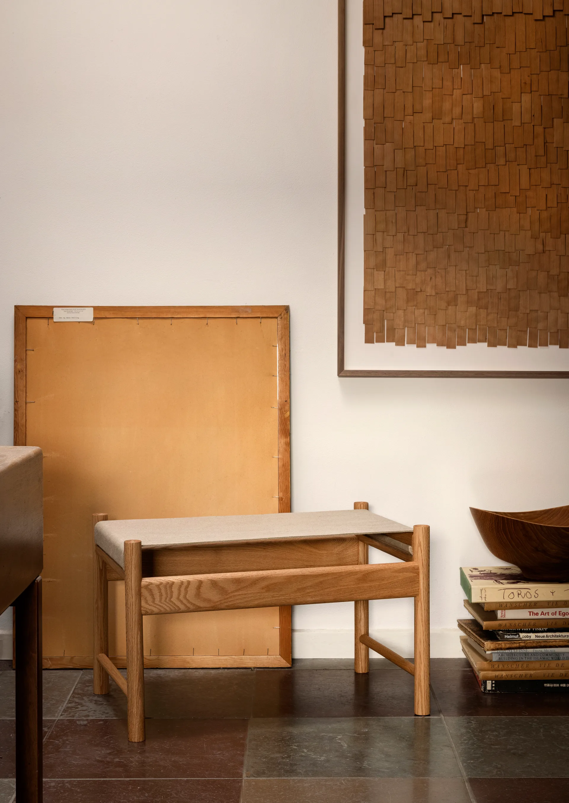 Taburete HB, Roble aceitado-lona Brdr. Krüger