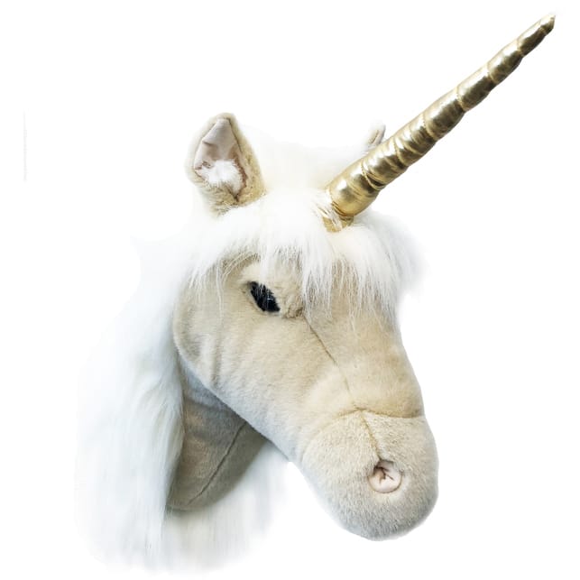 Cabeza de unicornio beige para pared, Beige Brigbys