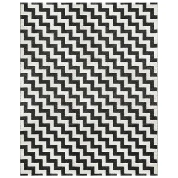 Alfombra Gunnel, grande negro - 150 x 200 cm - Brita Sweden