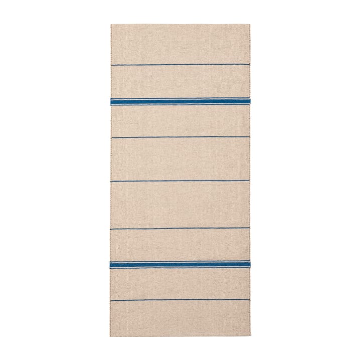 Alfombra Trapeze indigo (blanco crema-azul) - 80x150 cm - Brita Sweden