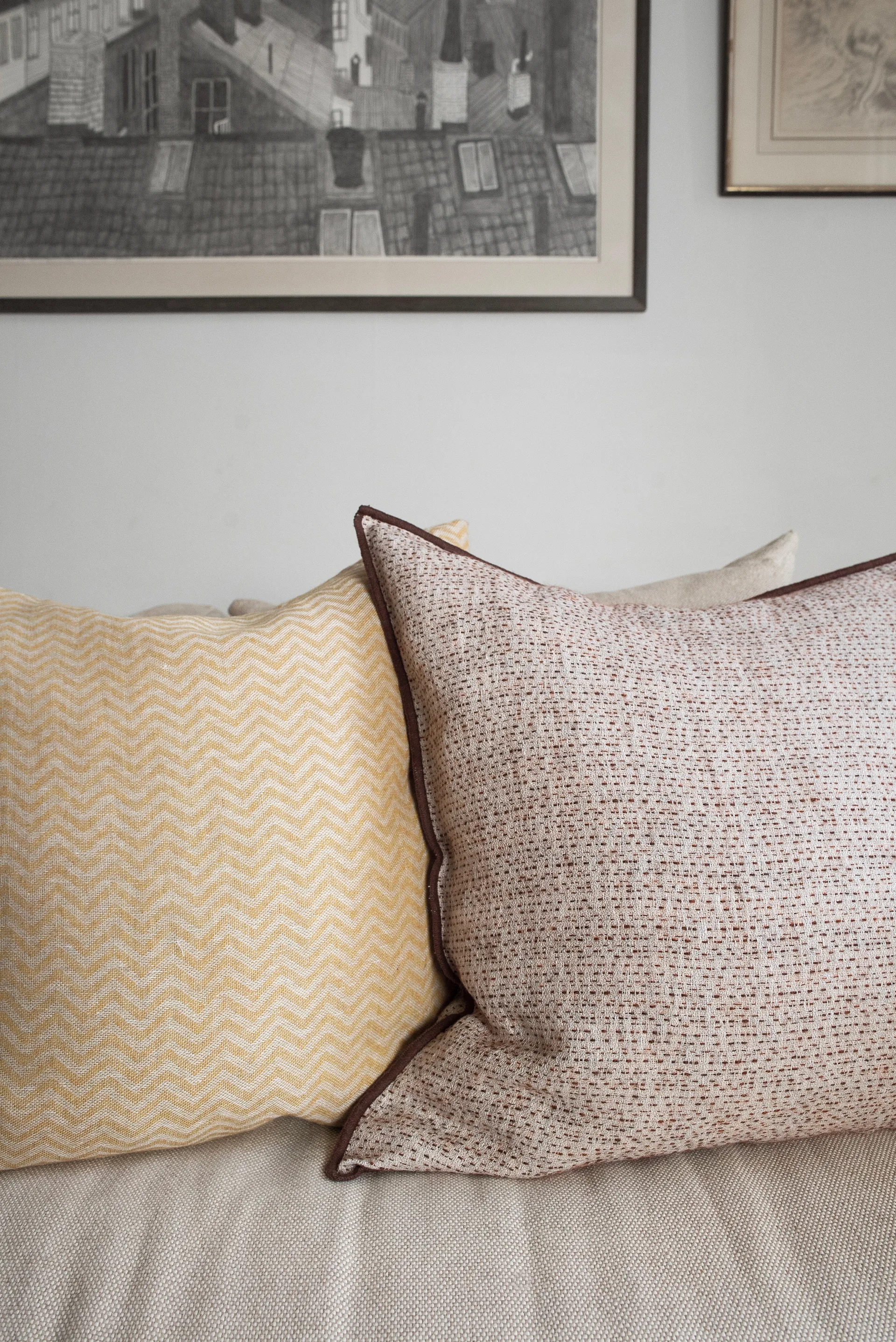 Funda de cojín Field, Brown, 50x50 cm Brita Sweden