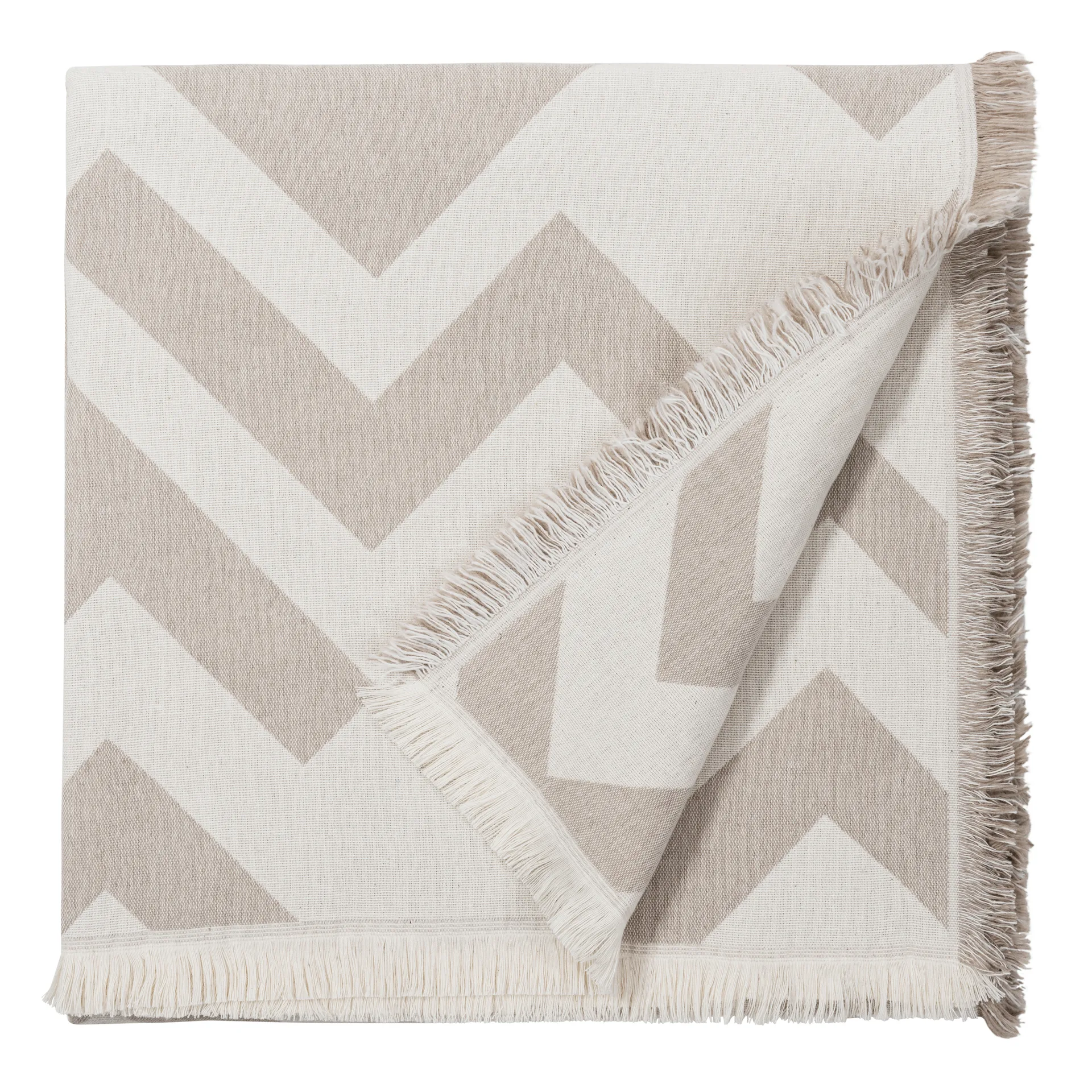 Manta de algodón Florens, Greige (beige) Brita Sweden