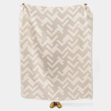 Manta de algodón Florens - Greige (beige) - Brita Sweden