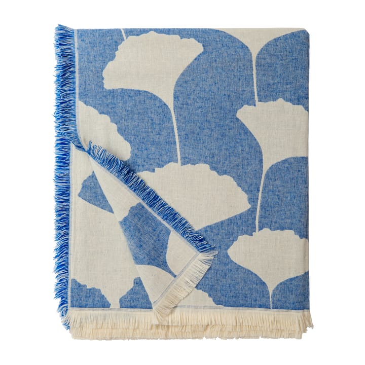 Manta de algodón Ginko 130x170 cm, azul-blanco (Indigo) Brita Sweden