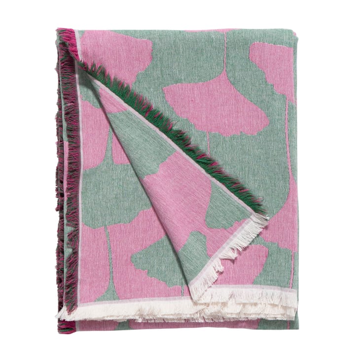 Manta de algodón Ginko 130x170 cm - verde-rosa (lush) - Brita Sweden