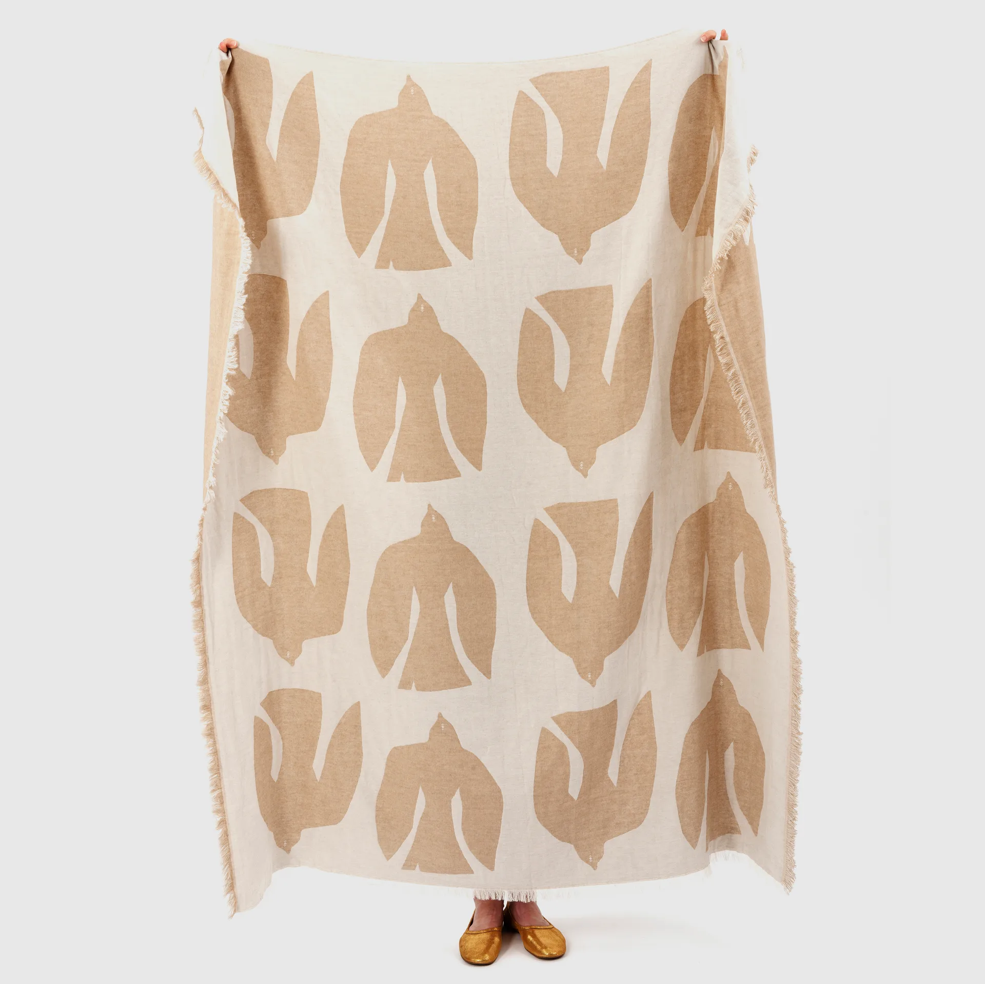 Manta de lana Early bird 130x170 cm, Sand Brita Sweden