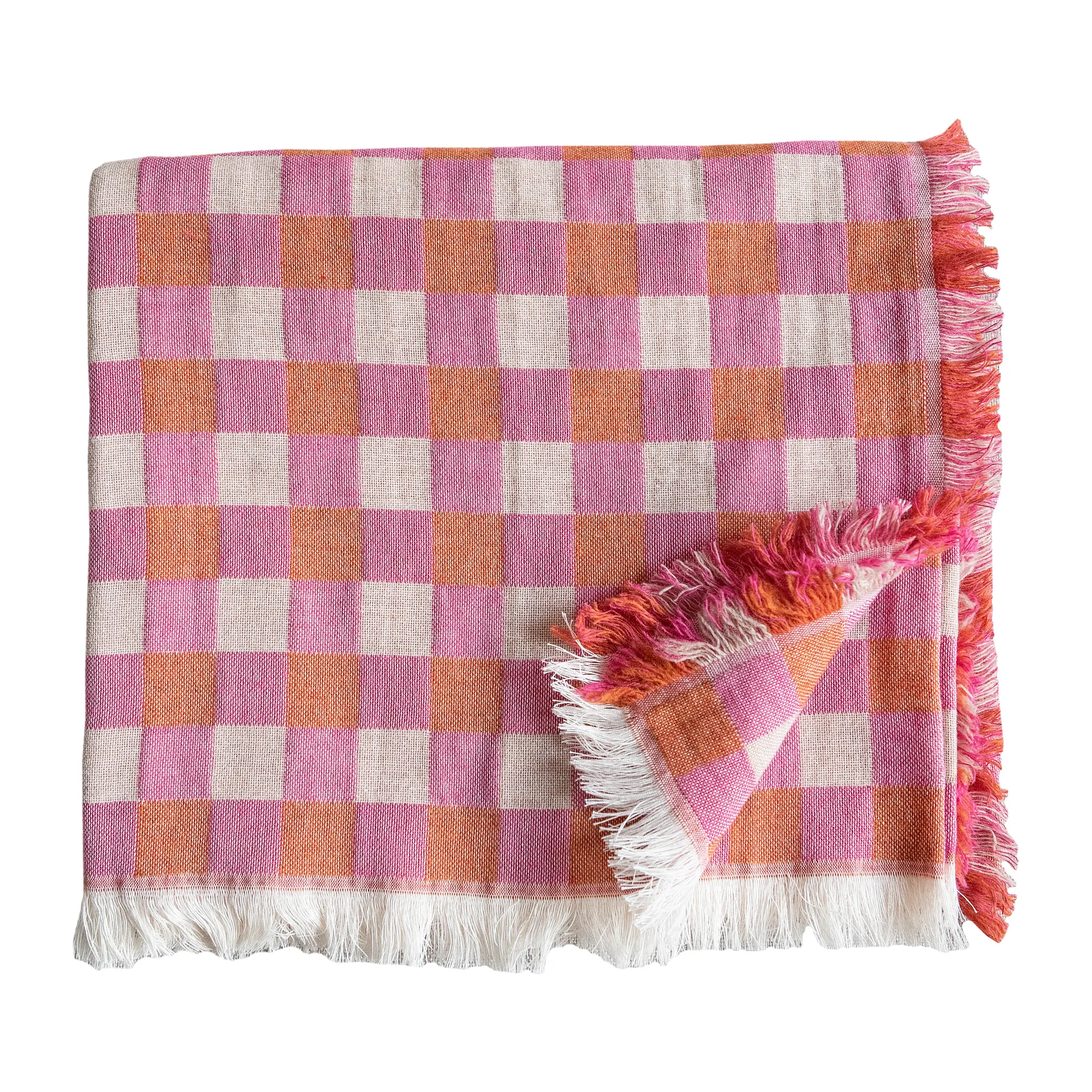 Manta de lana Poppy 260x260 cm, Rosa Brita Sweden