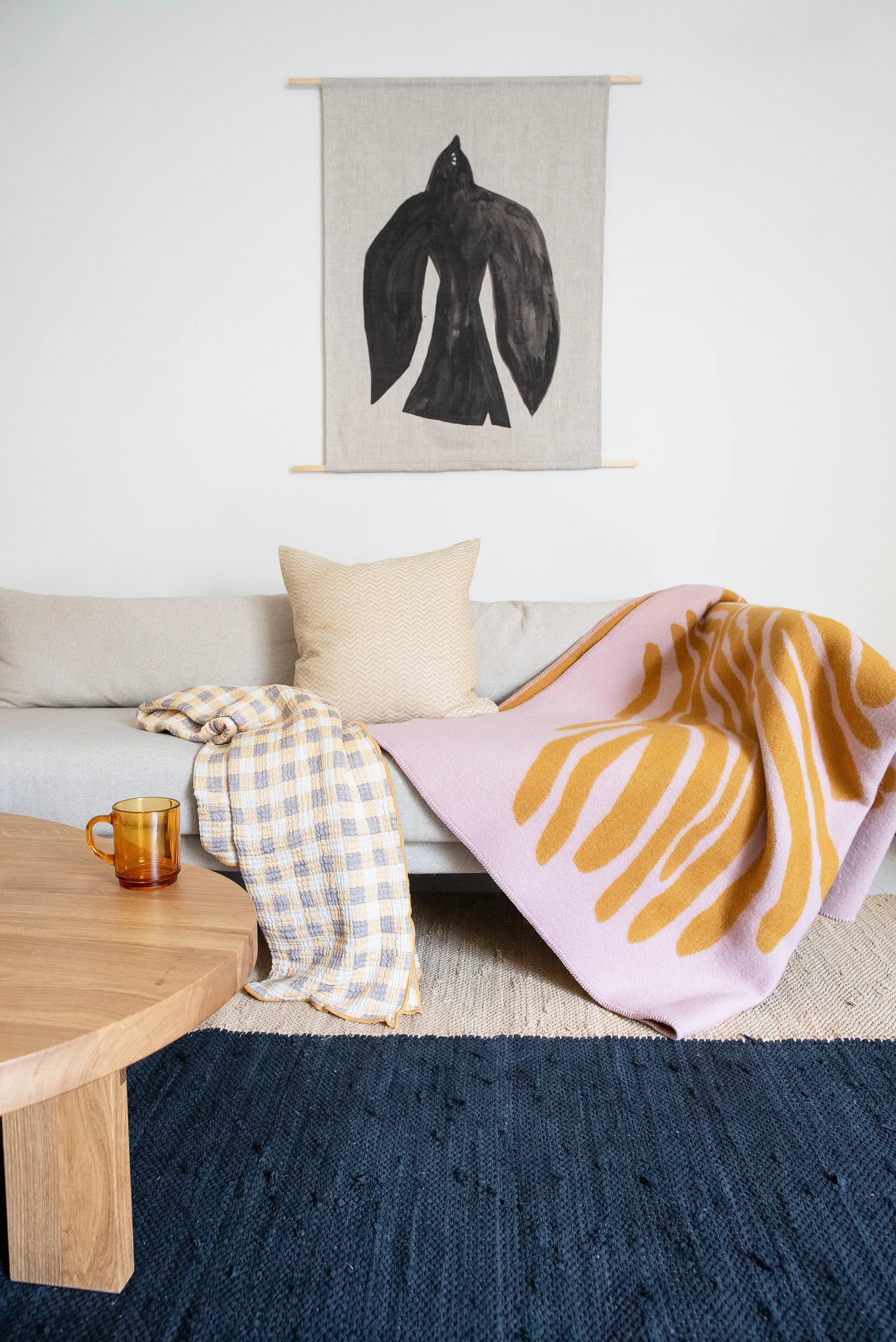 Manta Pine, Pink, 180x130 cm Brita Sweden