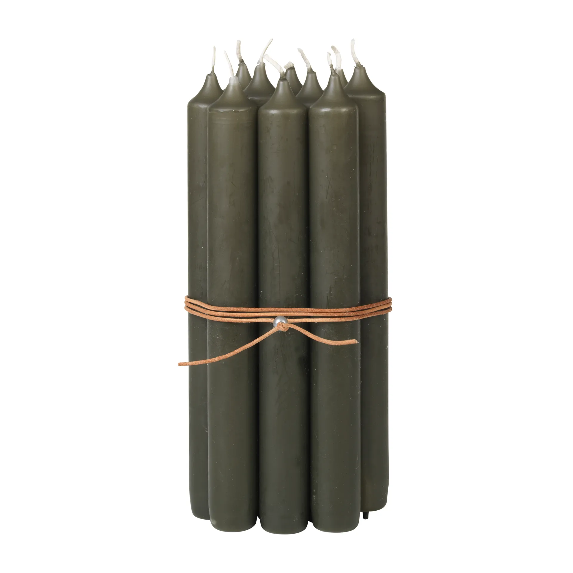 10 Velas gruesa con banda de cuero Classic, Grape leaf Broste Copenhagen