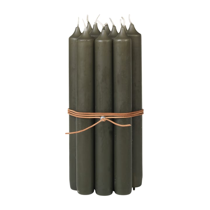 10 Velas gruesa con banda de cuero Classic, Grape leaf Broste Copenhagen