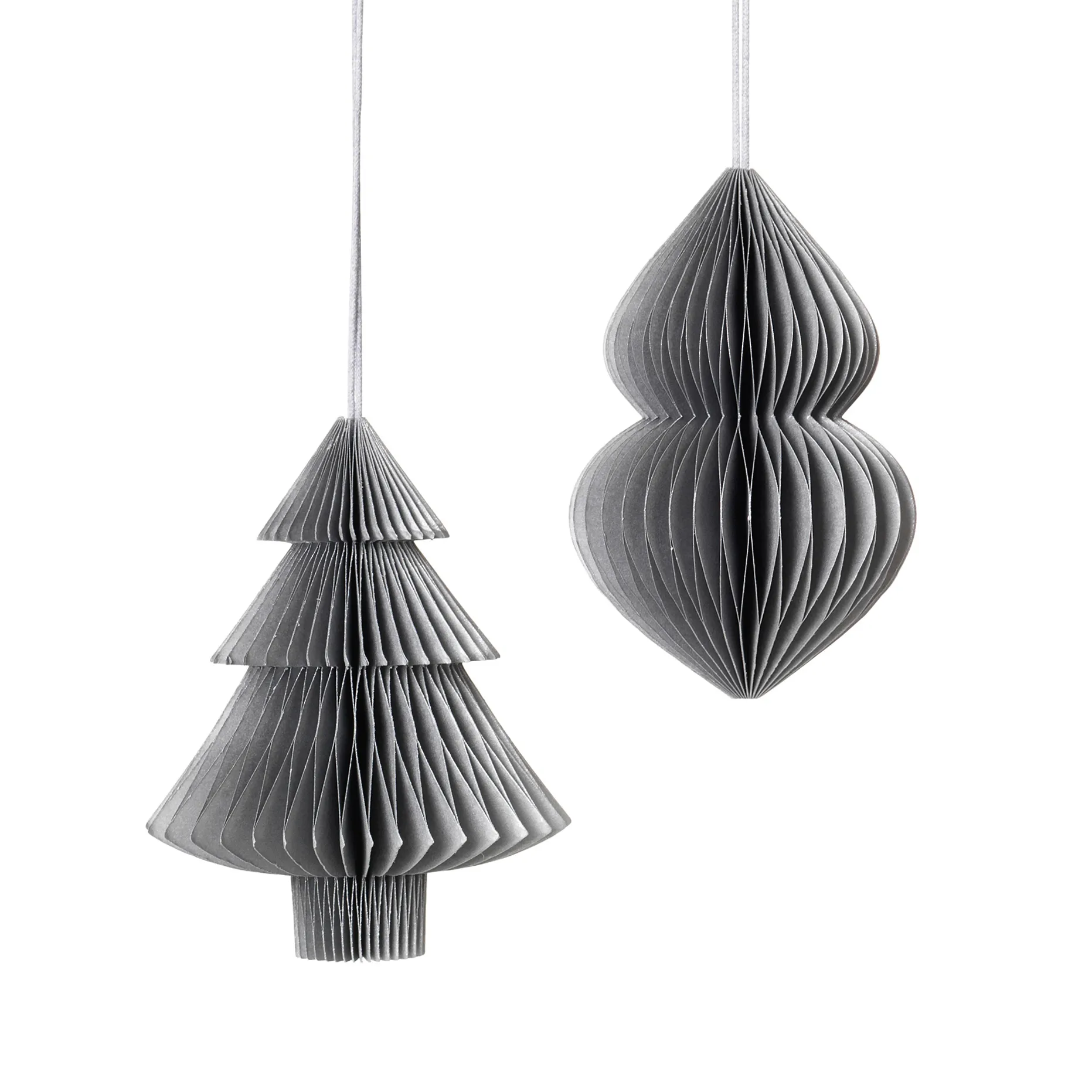 2 Adornos de navidad o de árbol Christmas mix Silver,  Broste Copenhagen