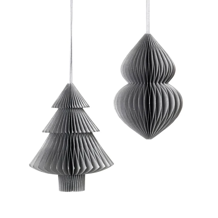2 Adornos de navidad o de árbol Christmas mix Silver - Broste Copenhagen