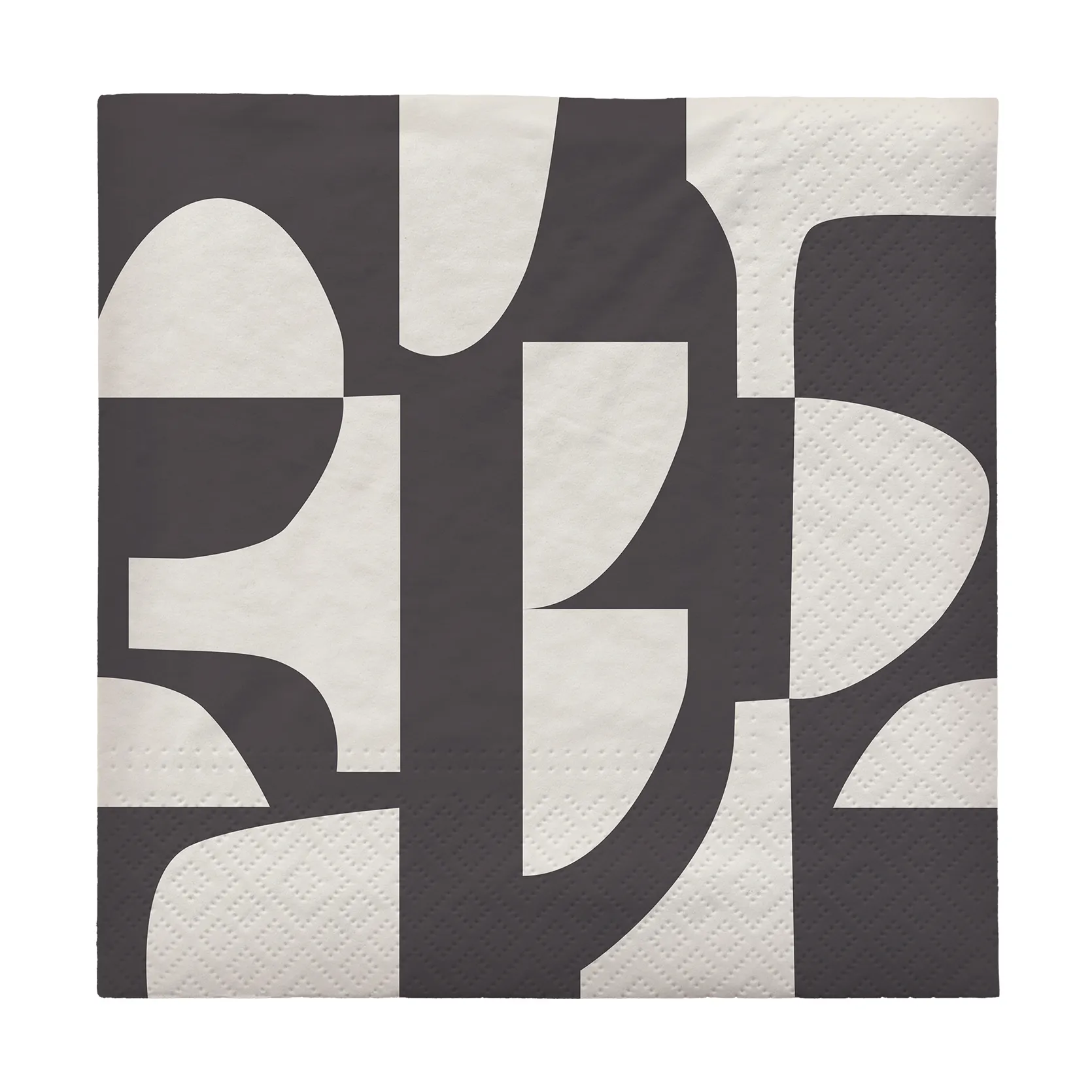 20 Servilletas Lara 33x33 cm, Black-off white Broste Copenhagen