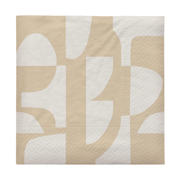 20 Servilletas Lara 33x33 cm - Black-off white - Broste Copenhagen
