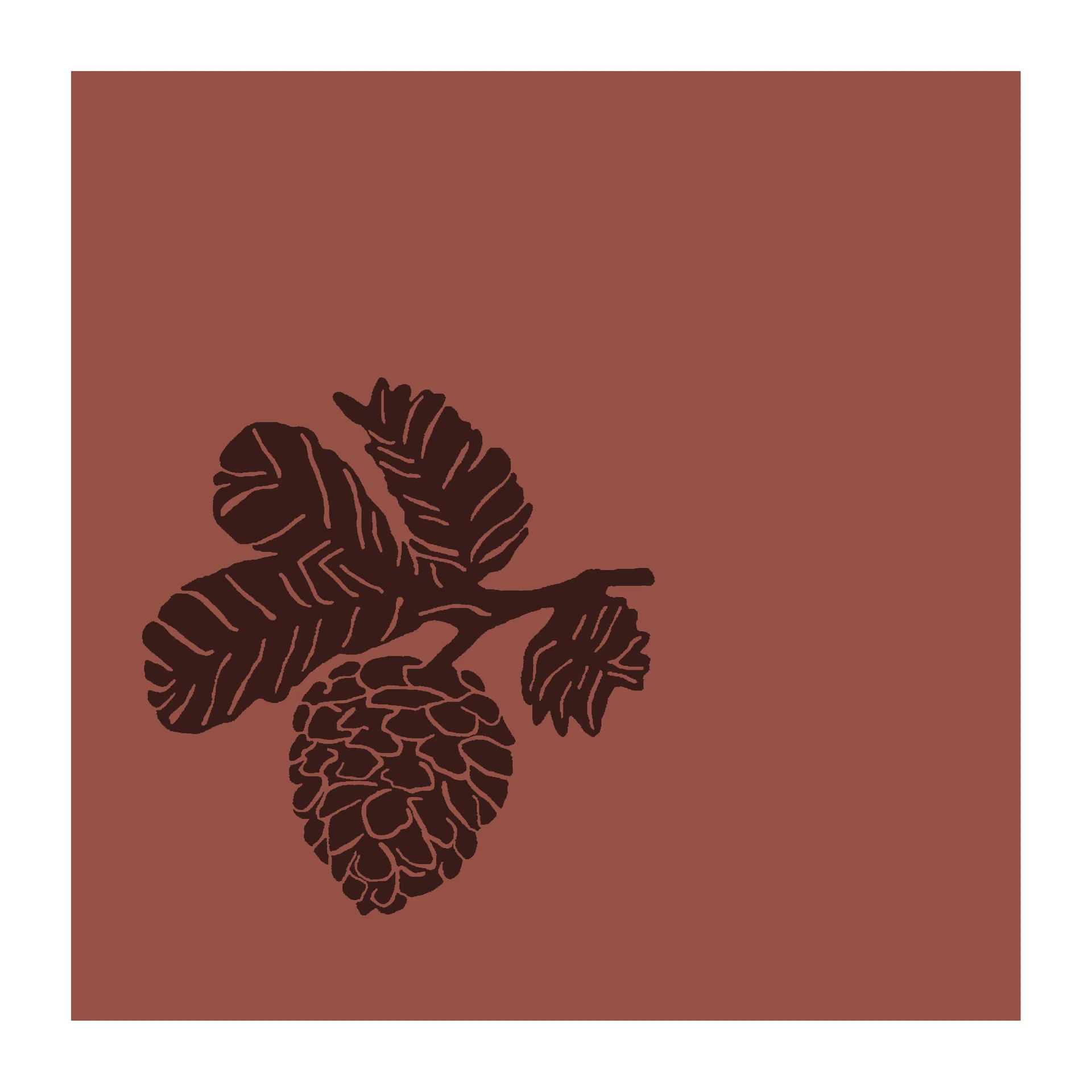 20 Servilletas Leaf 33x33 cm, Auburn Broste Copenhagen