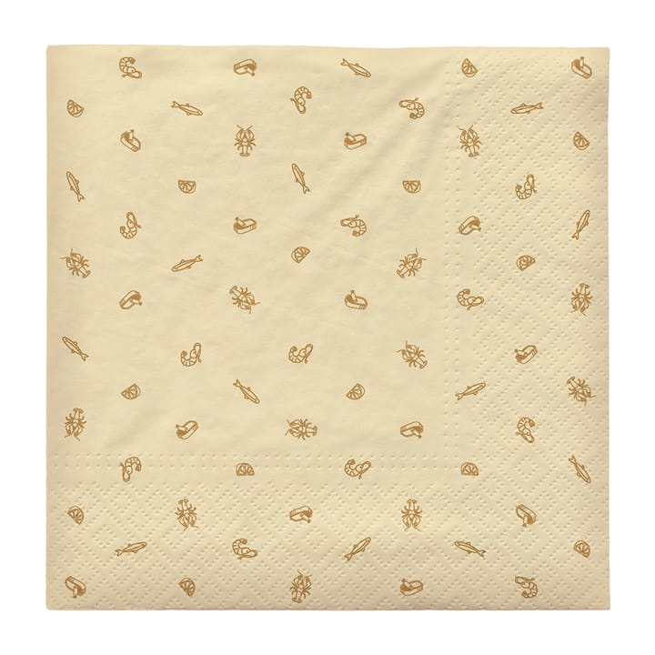 20 Servilletas Sea 33x33 cm, Fall yellow Broste Copenhagen