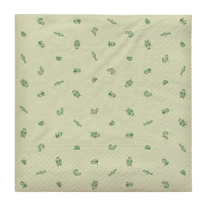 20 Servilletas Sea 33x33 cm - Jelly green - Broste Copenhagen