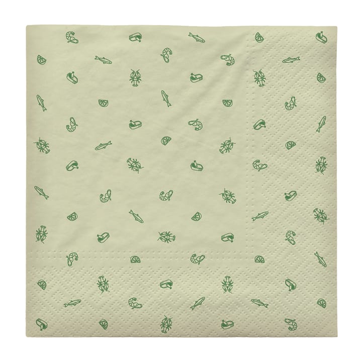 20 Servilletas Sea 33x33 cm - Jelly green - Broste Copenhagen