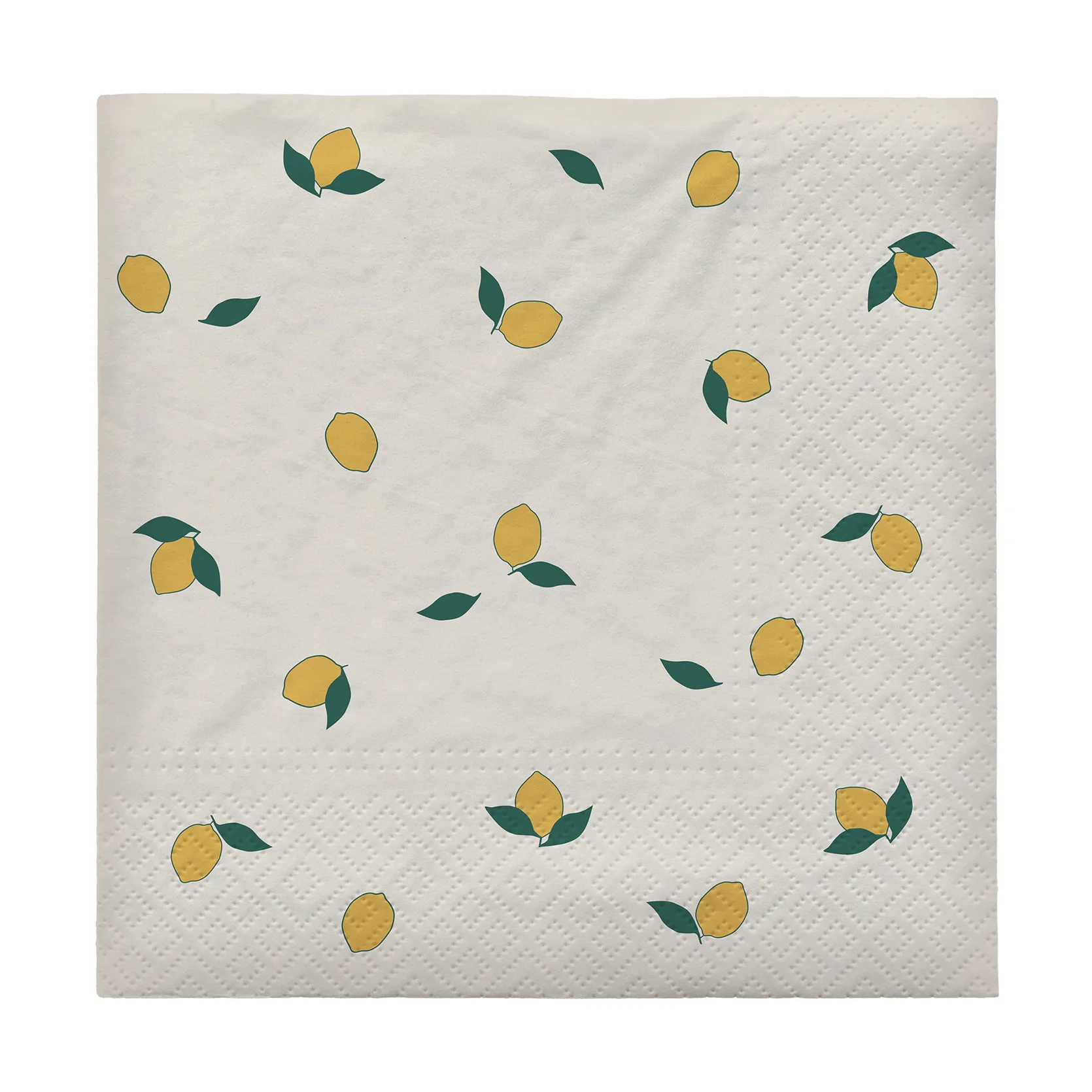 22 Servilletas Lemon 33x33 cm, Off white-yellow Broste Copenhagen