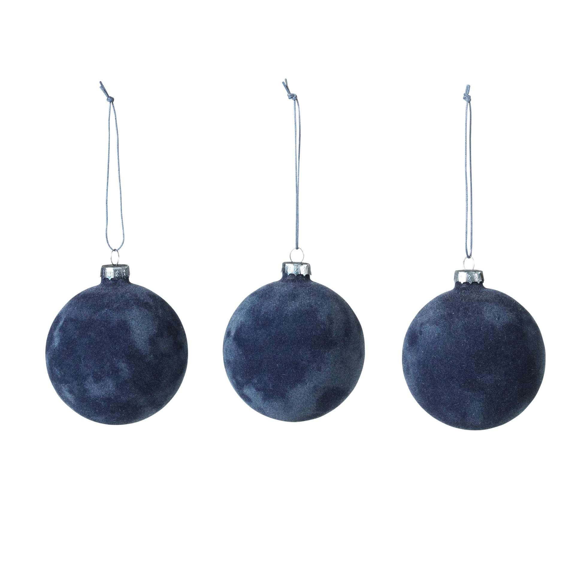 3 Bolas de Navidad Alcan, azul oscuro Broste Copenhagen