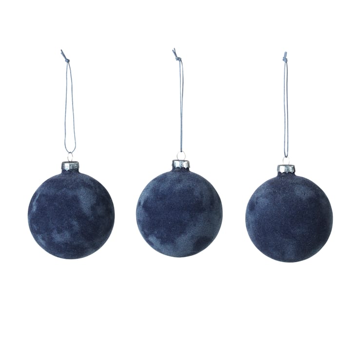 3 Bolas de Navidad Alcan - azul oscuro - Broste Copenhagen