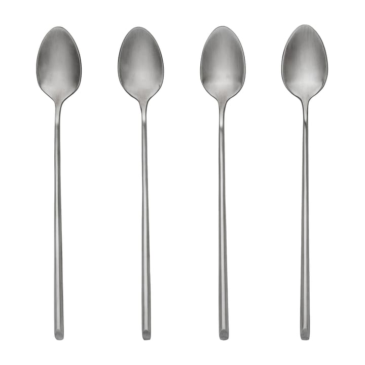 4 Cucharas alargadas Sletten - Flana satin forged - Broste Copenhagen