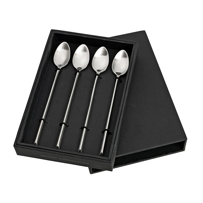 4 Cucharas alargadas Sletten, Flana satin forged Broste Copenhagen