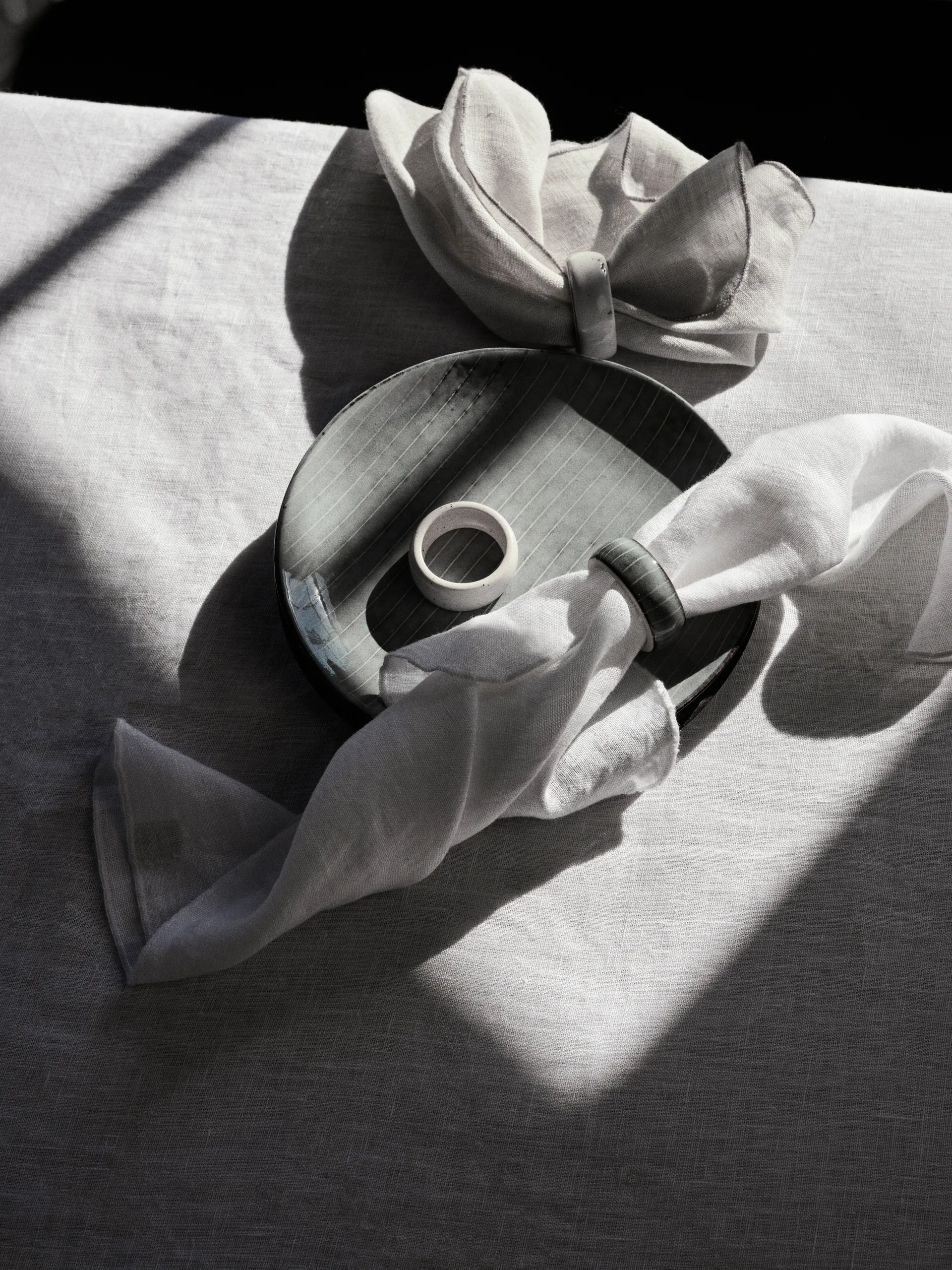 6 Anillos para servilletas Nordic Vanilla, Cream with grains Broste Copenhagen