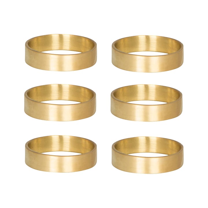 6 Anillos servilleteros Ring - latón mate - Broste Copenhagen