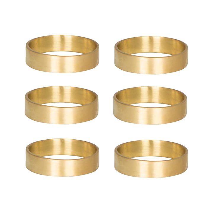 6 Anillos servilleteros Ring - latón mate - Broste Copenhagen