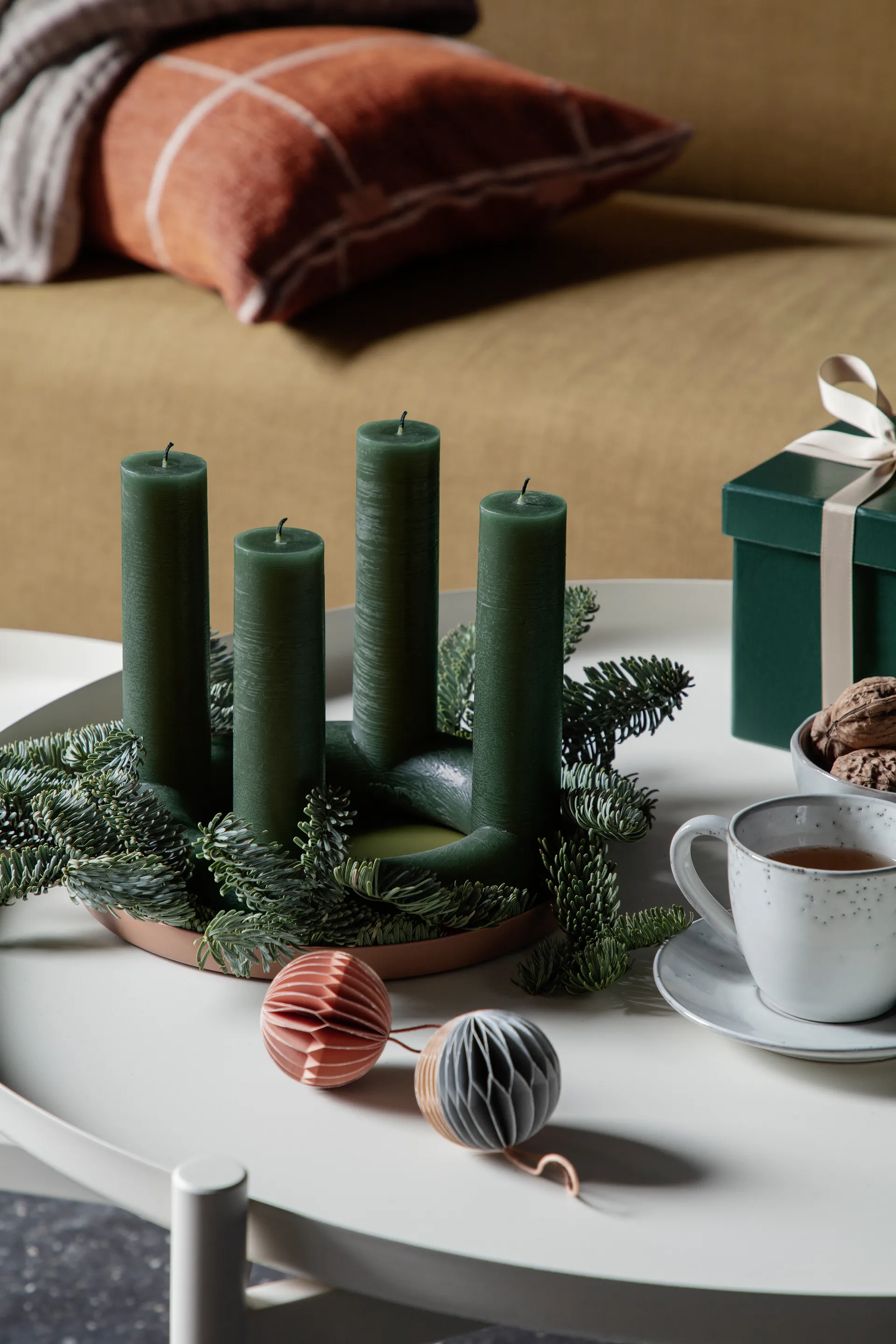 6 Bolas de navidad Ball honeycomb Ø5 cm, Multi/beige Broste Copenhagen