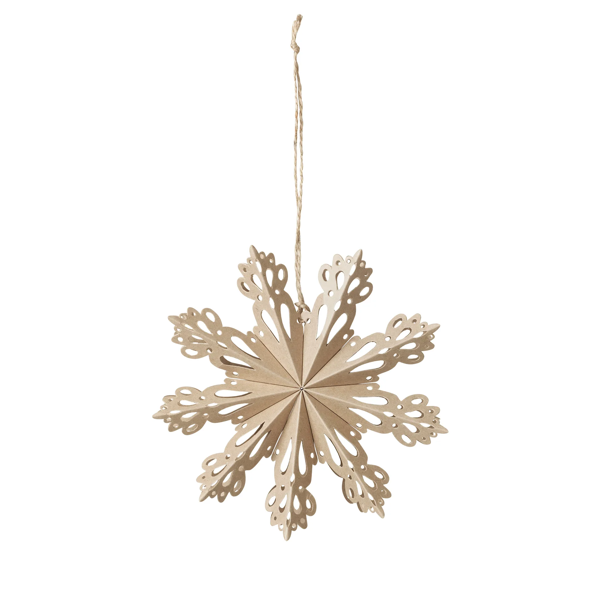 Adorno de navidad Snowflake natural, Ø15 cm Broste Copenhagen