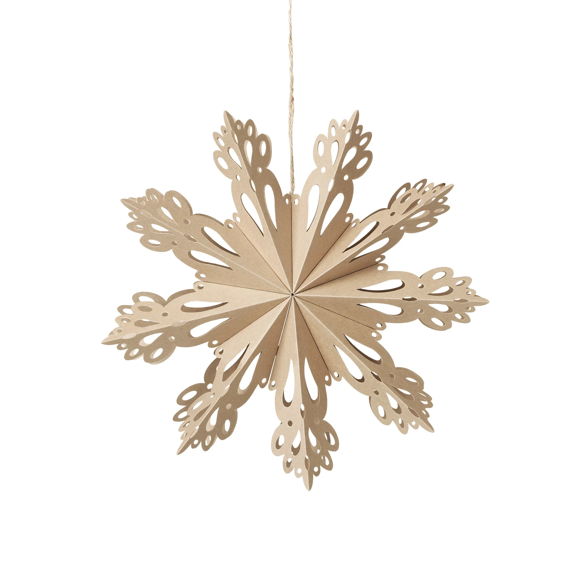 Adorno de navidad Snowflake natural, Ø30 cm Broste Copenhagen