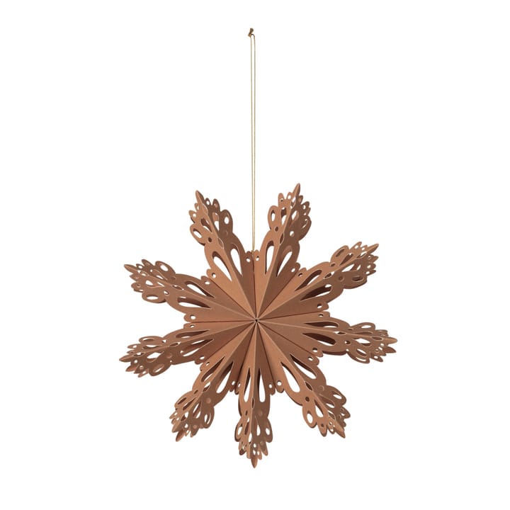 Adorno navideño Snowflake Indian tan - Ø15 cm - Broste Copenhagen