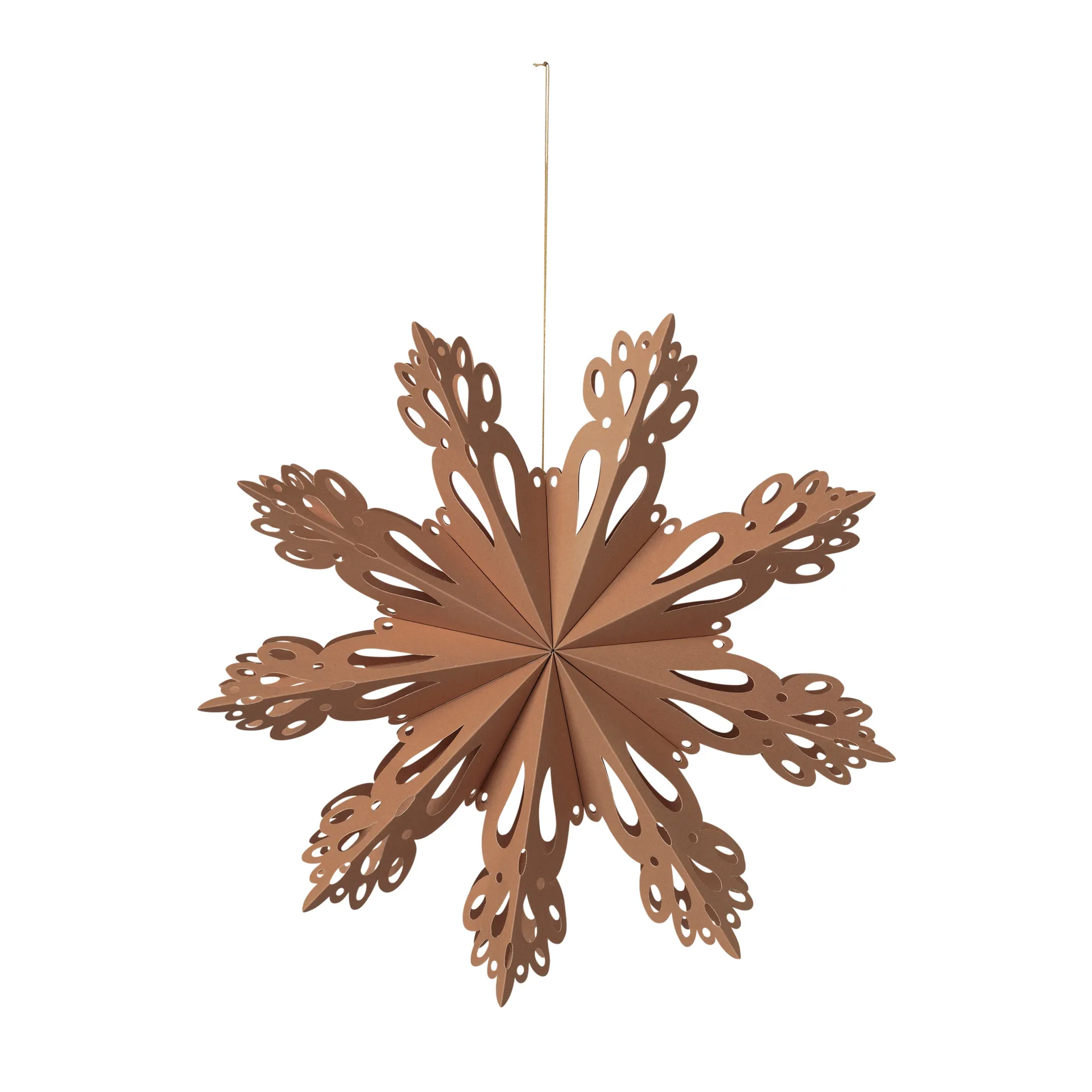 Adorno navideño Snowflake Indian tan, Ø30 cm Broste Copenhagen
