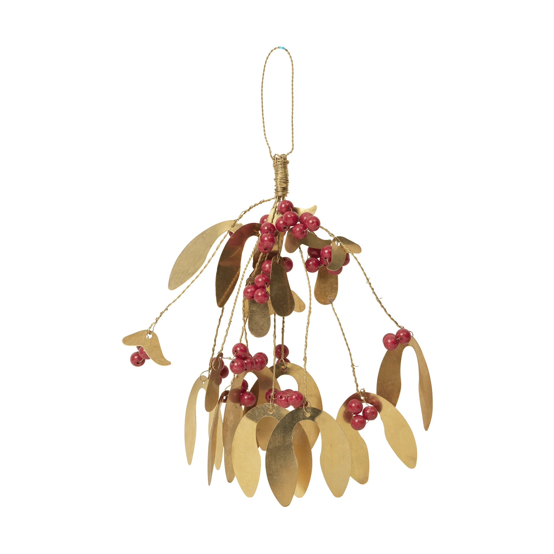 Adorno para árbol de Navidad Mistletoe, Deep Red Broste Copenhagen