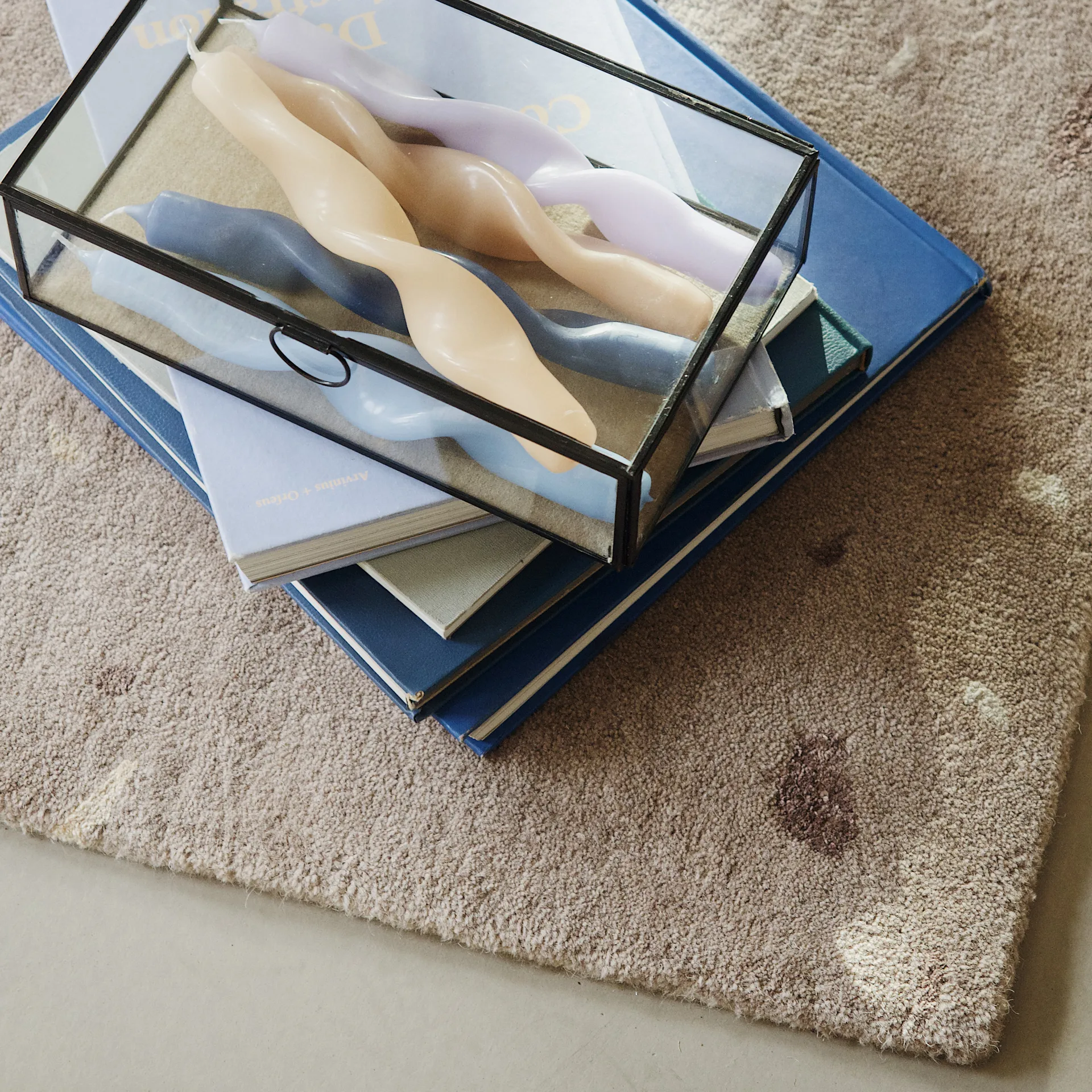 Alfombra de lana Terrazzo 140x200 cm, Carafe brown-blue spot Broste Copenhagen