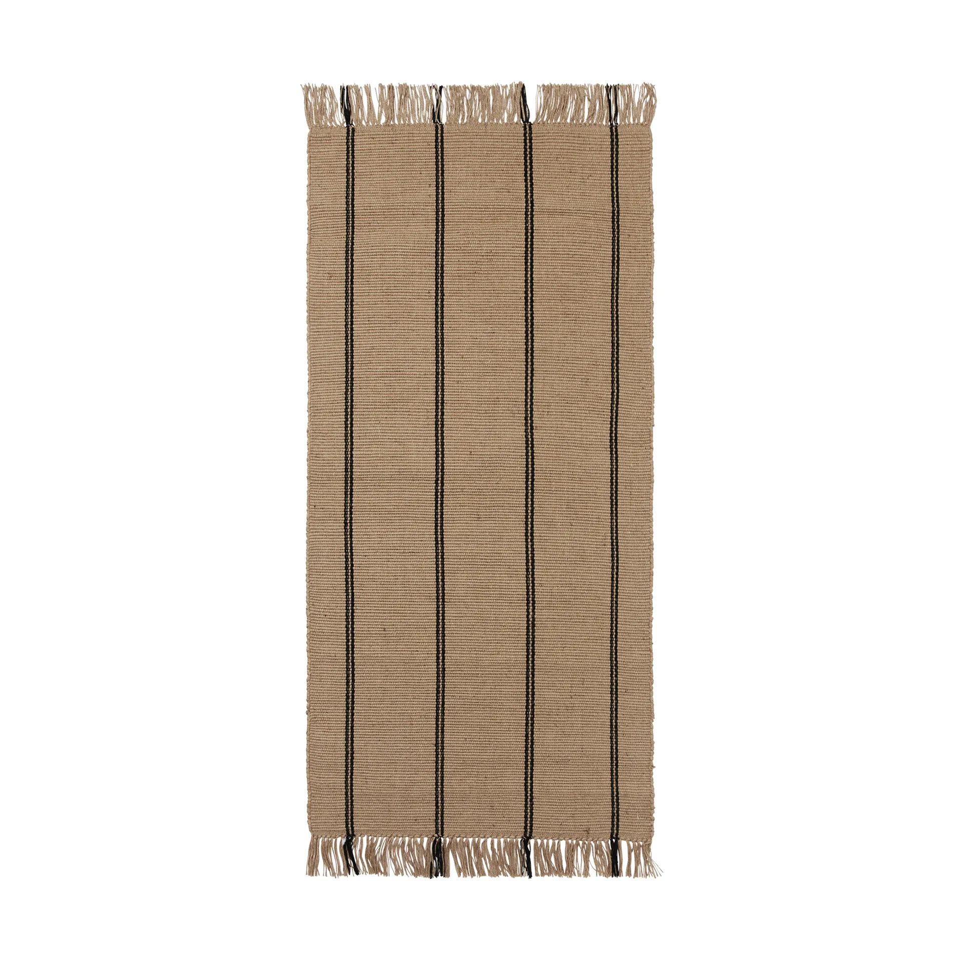 Alfombra de pasillo Yuki, Black-natural, 70x140 cm Broste Copenhagen
