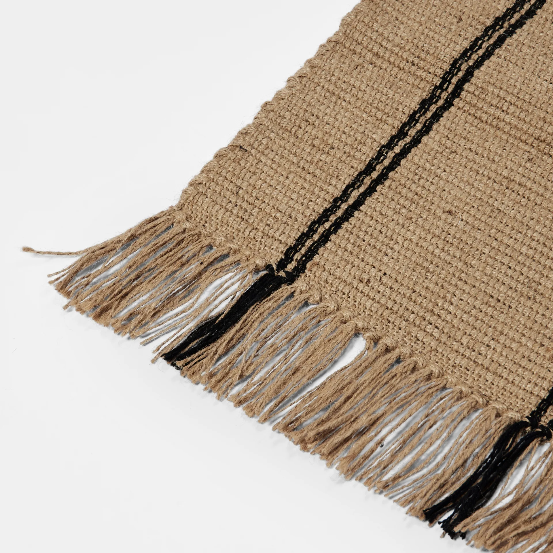 Alfombra de pasillo Yuki, Black-natural, 70x200 cm Broste Copenhagen
