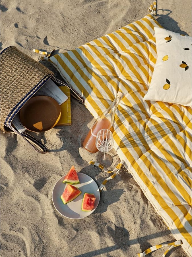 Alfombra de playa Franca 70x200 cm, Harvest gold Broste Copenhagen