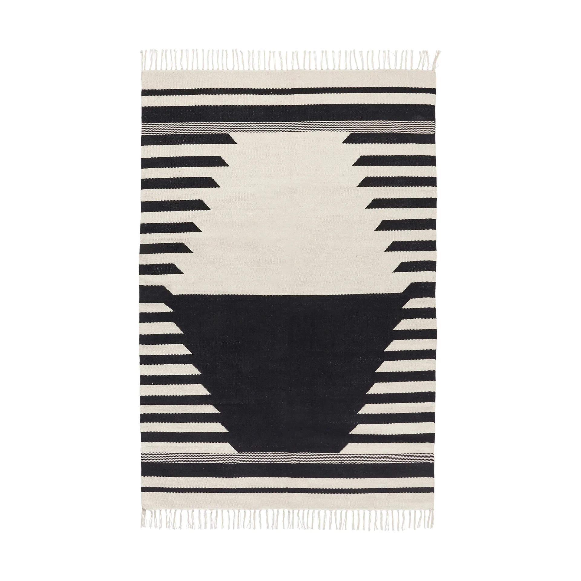 Alfombra Iselin 140x200 cm, Black-off white Broste Copenhagen