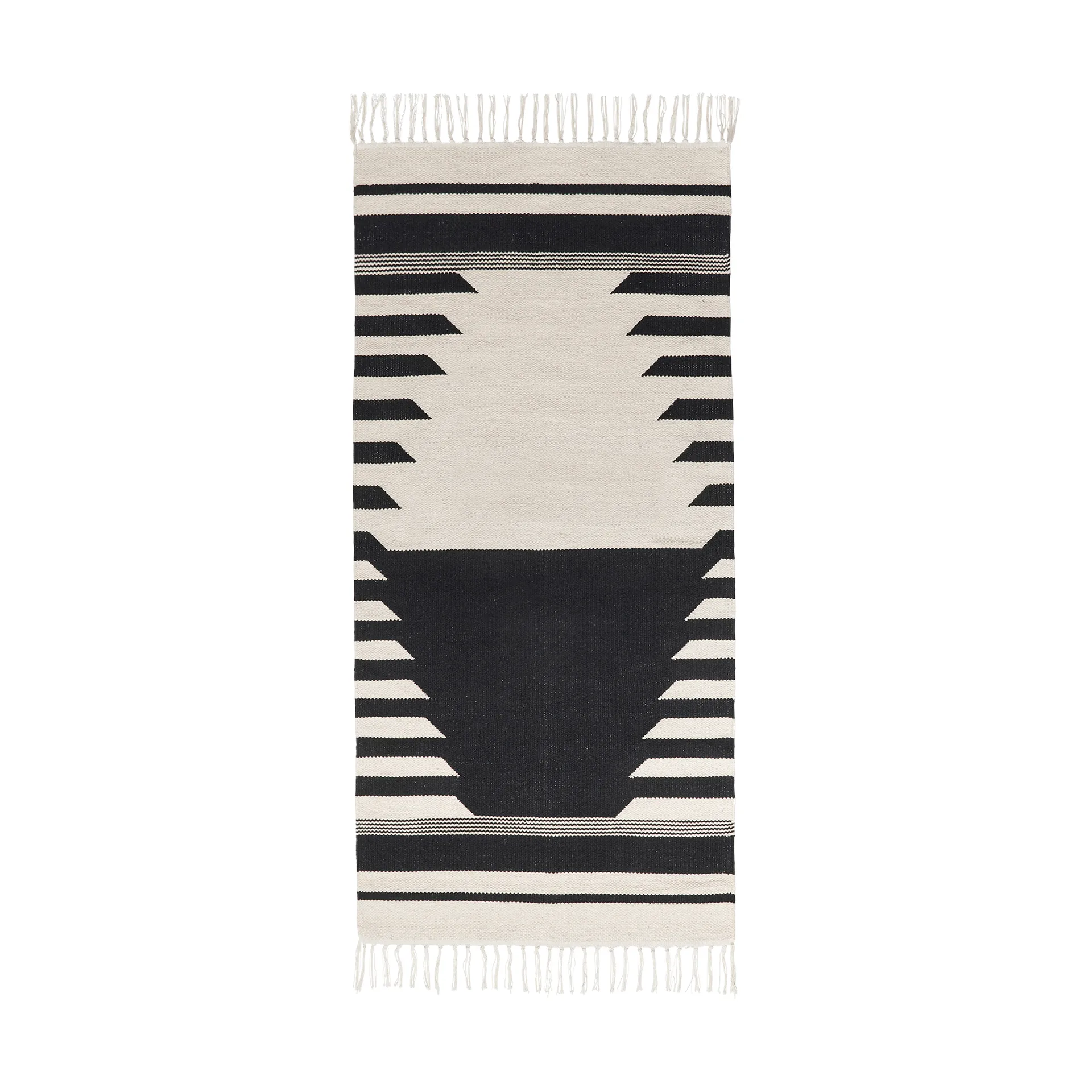 Alfombra Iselin 70x140 cm, Black-off white Broste Copenhagen